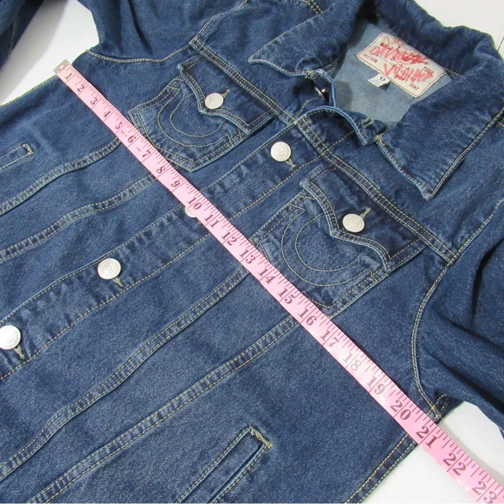 True Religion Jesse SN Trucker Denim Jacket Size Small